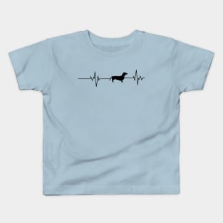 Dachshund Love Heartbeat Design for Dog Lovers Kids T-Shirt